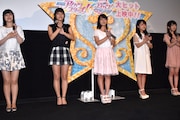 「劇場版アイカツスターズ!」「アイカツ!~ねらわれた魔法のアイカツ!カード~」初日舞台挨拶の様子。