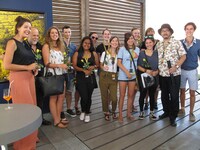 第69回ロカルノ国際映画祭より、若手審査員賞審査員と塩田明彦（右から2番目）。