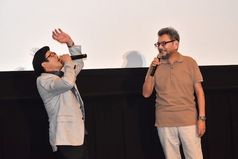 左から島本和彦、庵野秀明。