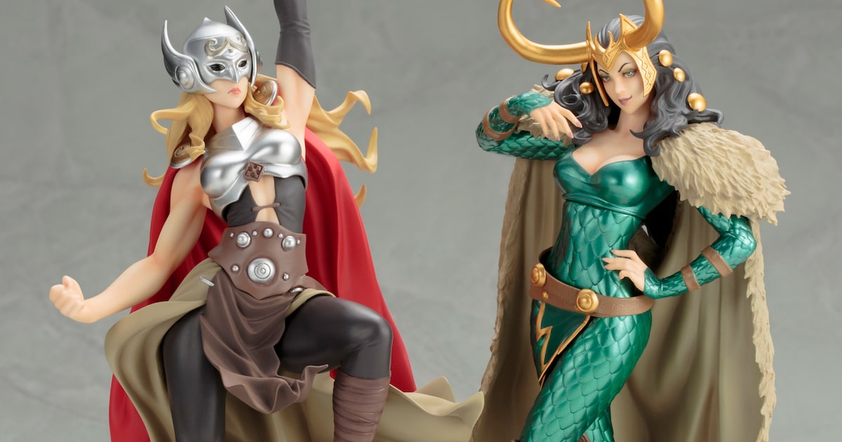 マーベルキャラのソー＆ロキが美少女フィギュア化、台座はジョイント 