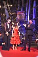 左からマーゴット・ロビー、福原かれん、ウィル・スミス。