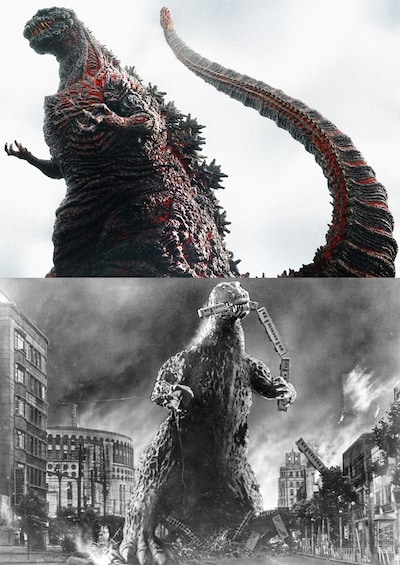 「シン・ゴジラ」（上）、「ゴジラ」（下） (c)2016 TOHO CO., LTD. (c)TOHO CO., LTD.