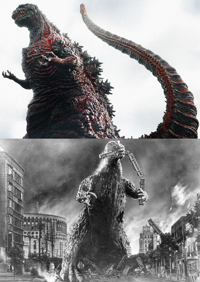 「シン・ゴジラ」（上）、「ゴジラ」（下） (c)2016 TOHO CO., LTD. (c)TOHO CO., LTD.