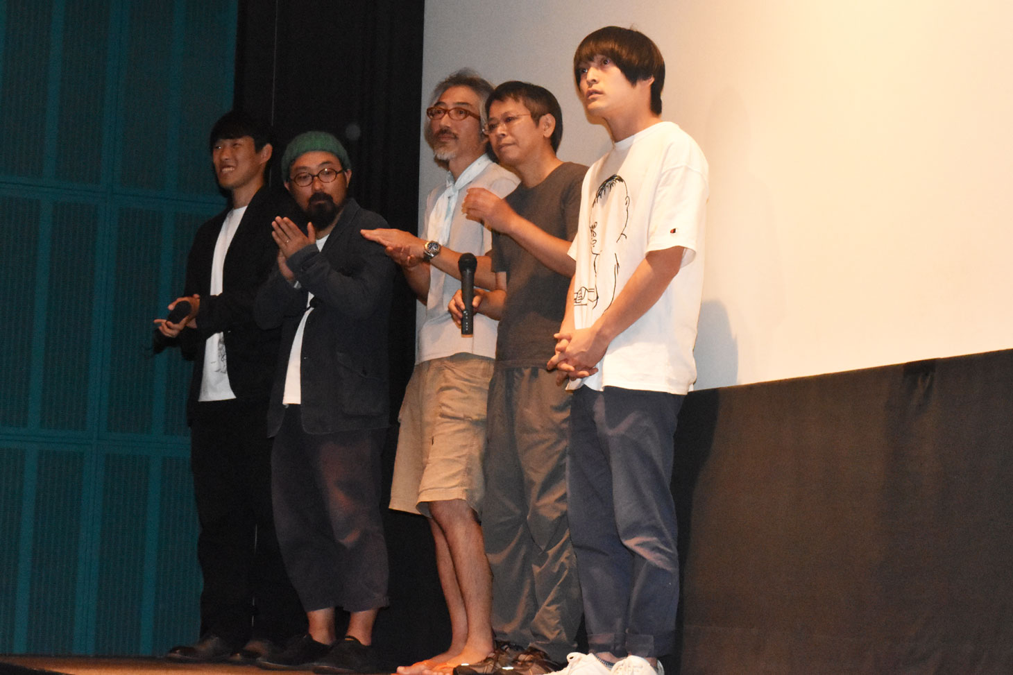 左から松江哲明、山下敦弘、いまおかしんじ、いましろたかし、大橋裕之。