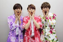 左からリョウガ、ユーキ、タカシ。