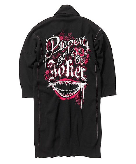 「Yohji Yamamoto×ESTNATION」より「JOKER KNIT COAT」(17万9280円)。(c)2016 WARNER BROS. ENTERTAINMENT INC., RATPAC-DUNE ENTERTAINMENT LLCSUICIDE SQUAD and all related characters and elements (c) & (TM) DC Comics and Warner Bros. Entertainment Inc. (s16)