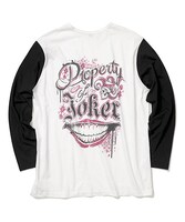 「Yohji Yamamoto×ESTNATION」より「JOKER LONG SLEEVE TEE」（3万6720円）。(c)2016 WARNER BROS. ENTERTAINMENT INC., RATPAC-DUNE ENTERTAINMENT LLCSUICIDE SQUAD and all related characters and elements (c) & (TM) DC Comics and Warner Bros. Entertainment Inc. (s16)
