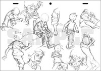 吉成曜が描いたラフスケッチ。