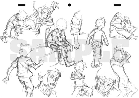 吉成曜が描いたラフスケッチ。