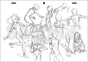 吉成曜が描いたラフスケッチ。