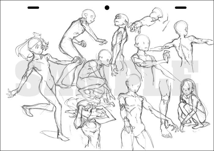 吉成曜が描いたラフスケッチ。