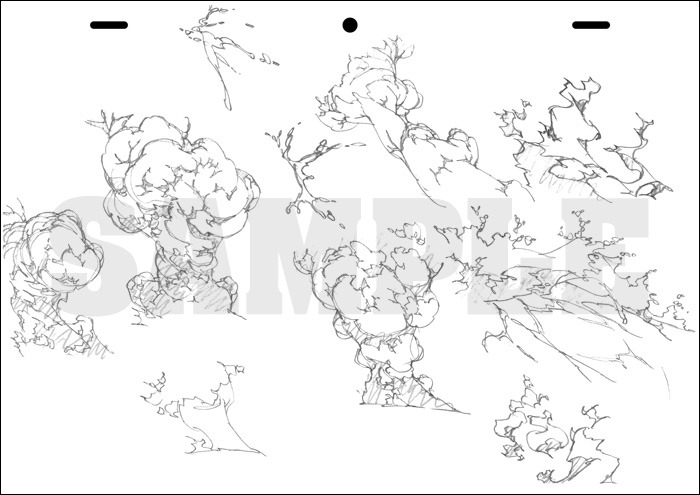 吉成曜が描いたラフスケッチ。