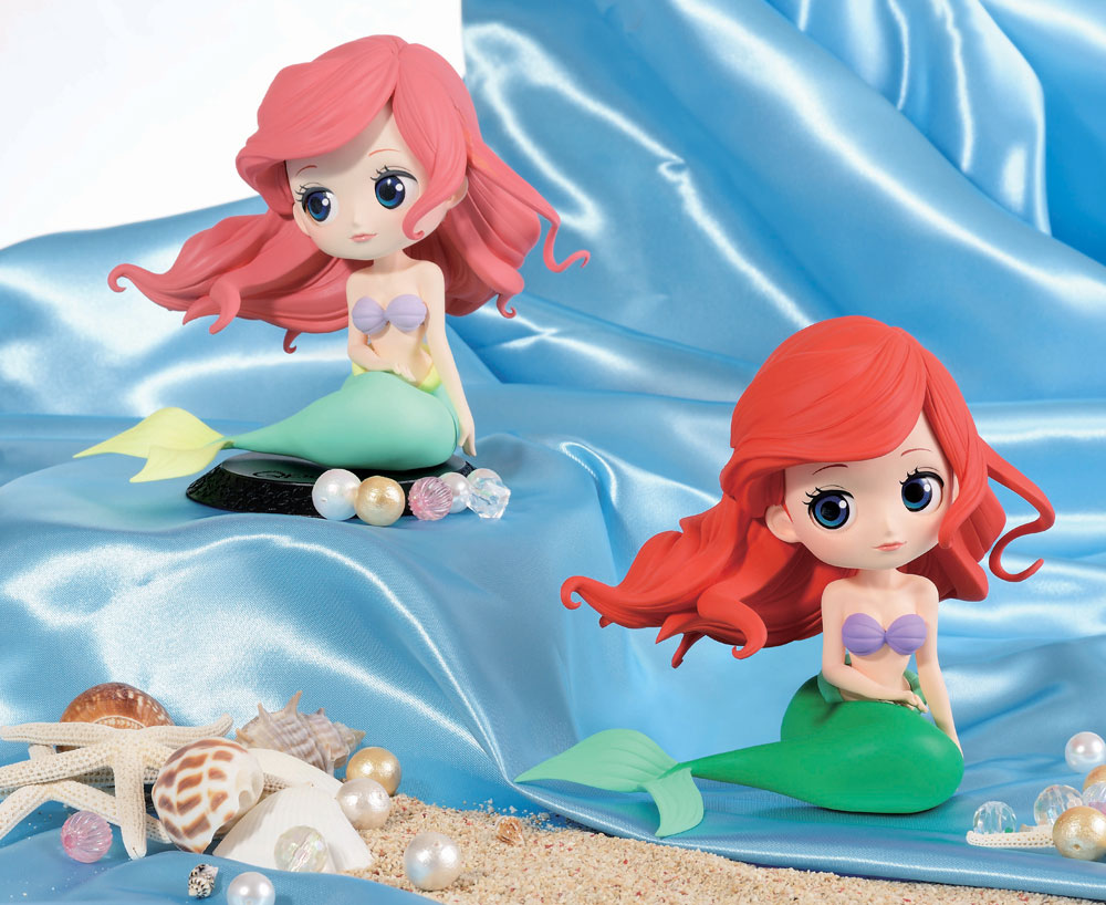 11月より投入される「Q posket Disney Characters -Ariel-」のイメージ。ノーマル（右）とパステルカラーver.（左）。