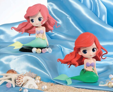 11月より投入される「Q posket Disney Characters -Ariel-」のイメージ。ノーマル(右)とパステルカラーver.(左)。