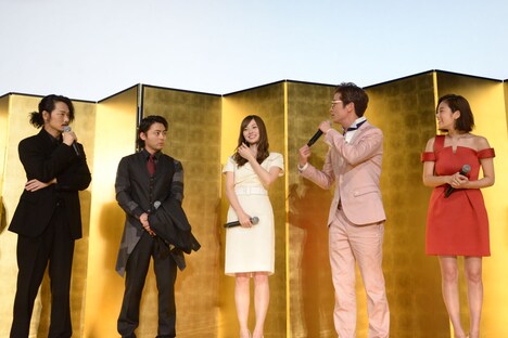 「闇金ウシジマくん Part3」完成披露上映会の様子。