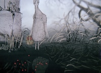 「アオサギとツル」