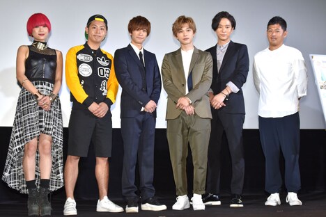 「サマーソング」初日舞台挨拶の様子。