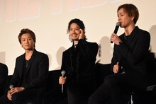 左からEXILE TAKAHIRO、斎藤工、登坂広臣。