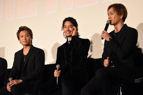 左からEXILE TAKAHIRO、斎藤工、登坂広臣。
