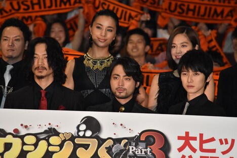 「闇金ウシジマくん Part3」初日舞台挨拶の様子。
