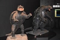 左より昭和版ガメラ、平成版ガメラ。