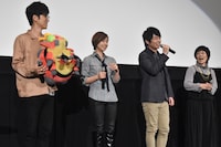 「デジモンアドベンチャー tri. 第3章『告白』」初日舞台挨拶の様子。