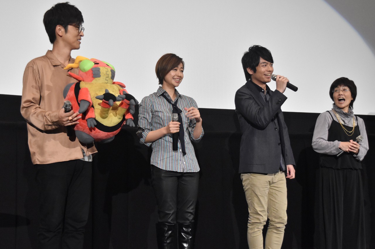 「デジモンアドベンチャー tri. 第3章『告白』」初日舞台挨拶の様子。