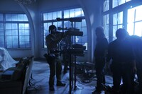 「デスノート Light up the NEW world」撮影現場の様子。