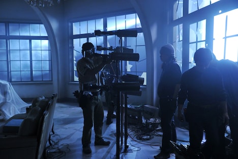 「デスノート Light up the NEW world」撮影現場の様子。