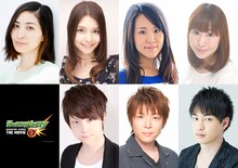 「モンスターストライク THE MOVIE」キャスト陣。上段左上から坂本真綾、Lynn、村中知、木村珠莉。下段左から河西健吾、福島潤、小林裕介。