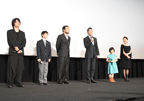 「永い言い訳」公開記念舞台挨拶の様子。