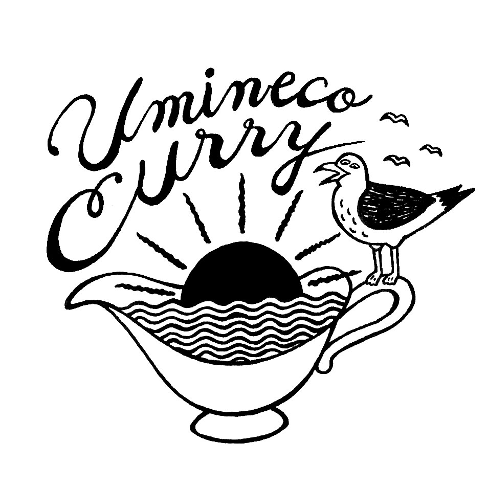 「ウミネコカレー」ロゴ