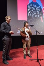 第26回フィルムズ・フロム・ザ・サウス映画祭にてグランプリを受賞した是枝裕和。撮影 Johnny Vaet Nordskog