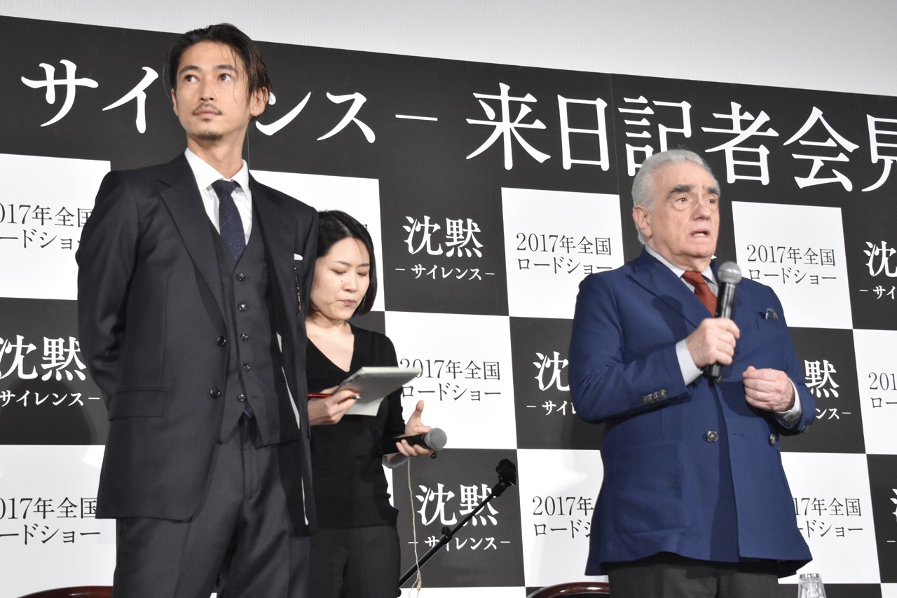 「沈黙－サイレンス－」来日記者会見の様子。