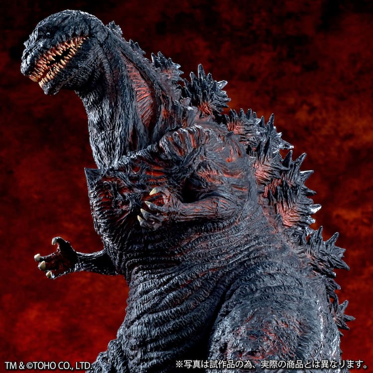 シン・ゴジラ」全長約50cmのフィギュア登場、放射熱線発射状態の頭部 