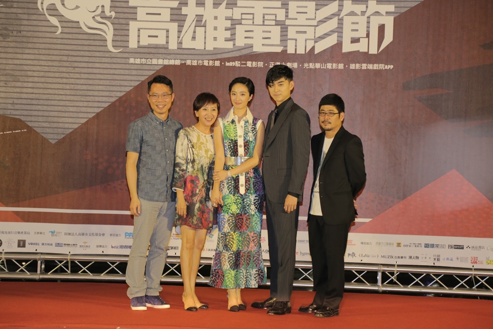 グイ・ルンメイ（中央）、松田翔太（右から2番目）、熊切和嘉（右端）。（写真提供：高雄映画祭）