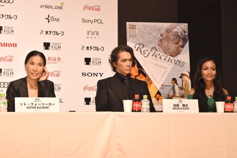 左からソト・クォーリーカー、加藤雅也、チュムヴァン・ソダチヴィー。