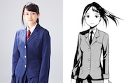 津山睦月役の山地まり。