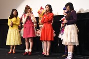 「映画魔法つかいプリキュア!奇跡の変身!キュアモフルン!」初日舞台挨拶の様子。