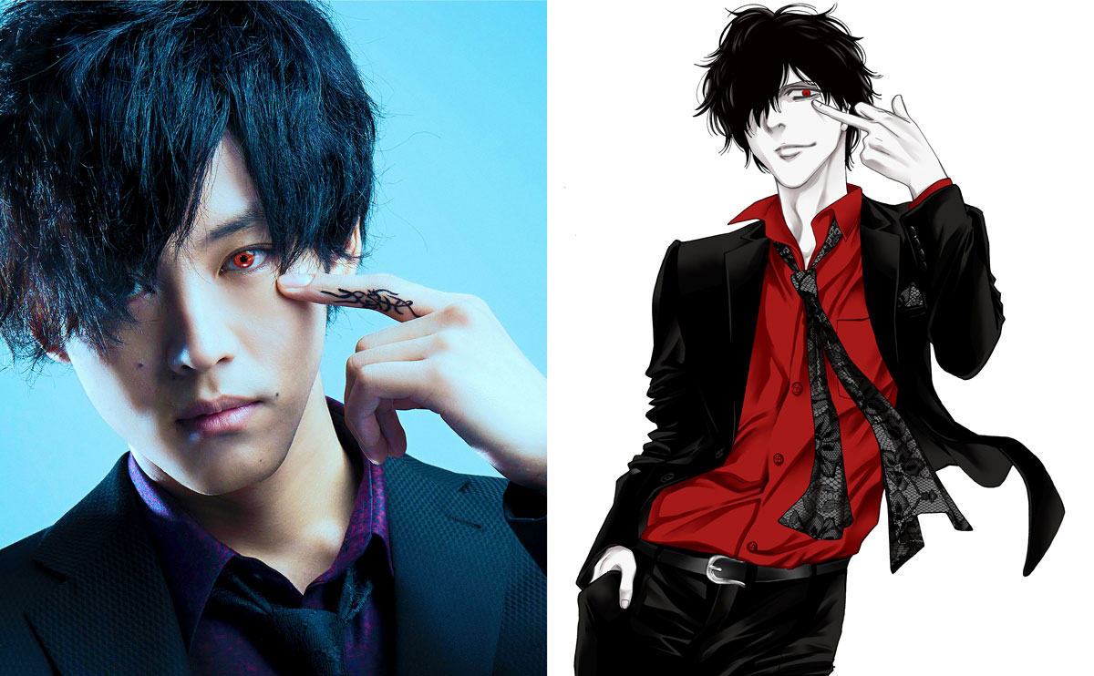 「不能犯」より、松坂桃李演じる宇相吹正（左）と原作イラスト（右）。