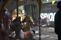 映画「闇金ウシジマくん ザ・ファイナル」撮影現場の様子。