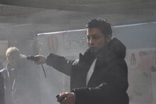 「闇金ウシジマくん ザ・ファイナル」撮影現場にて、丑嶋役の山田孝之。