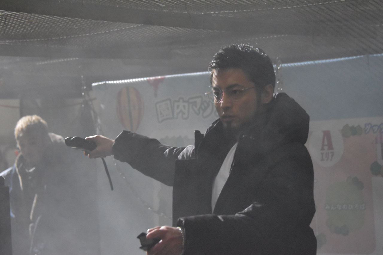 映画「闇金ウシジマくん ザ・ファイナル」撮影現場にて、丑嶋役の山田孝之。
