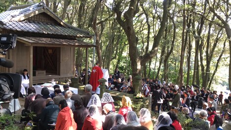 枯松神社祭の様子。