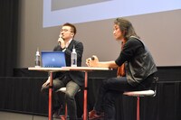 トークイベント「アニメーションの音を聴く vol.1」の様子。