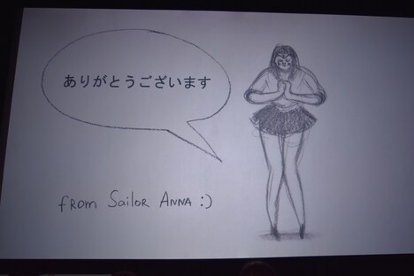 グランプリを獲得したアンナ・ブダノヴァのメッセージ映像。