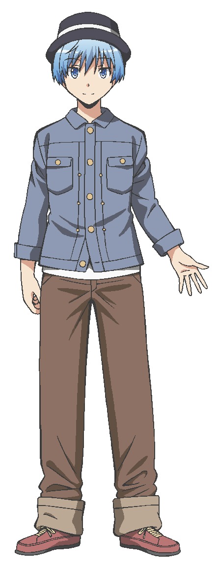 「劇場版『暗殺教室』365日の時間」より、潮田渚の私服ビジュアル。