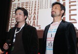 第57回テッサロニキ国際映画祭の様子。竹内洋介（左）と岸建太朗（右）。
