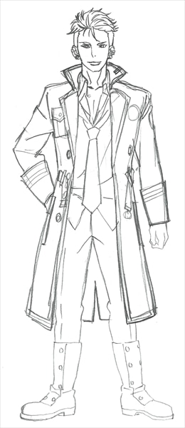 「KING OF PRISM -PRIDE the HERO-」大和アレクサンダーの冬服の設定画。