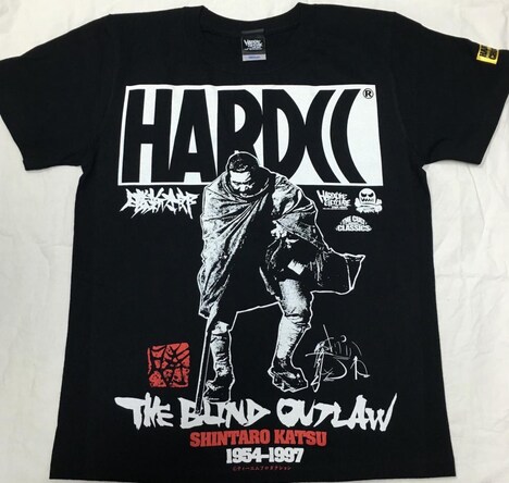 「勝新太郎 -THE BLIND OUTLOW 2016（天下の嫌われ者ブラック）Tシャツ」
